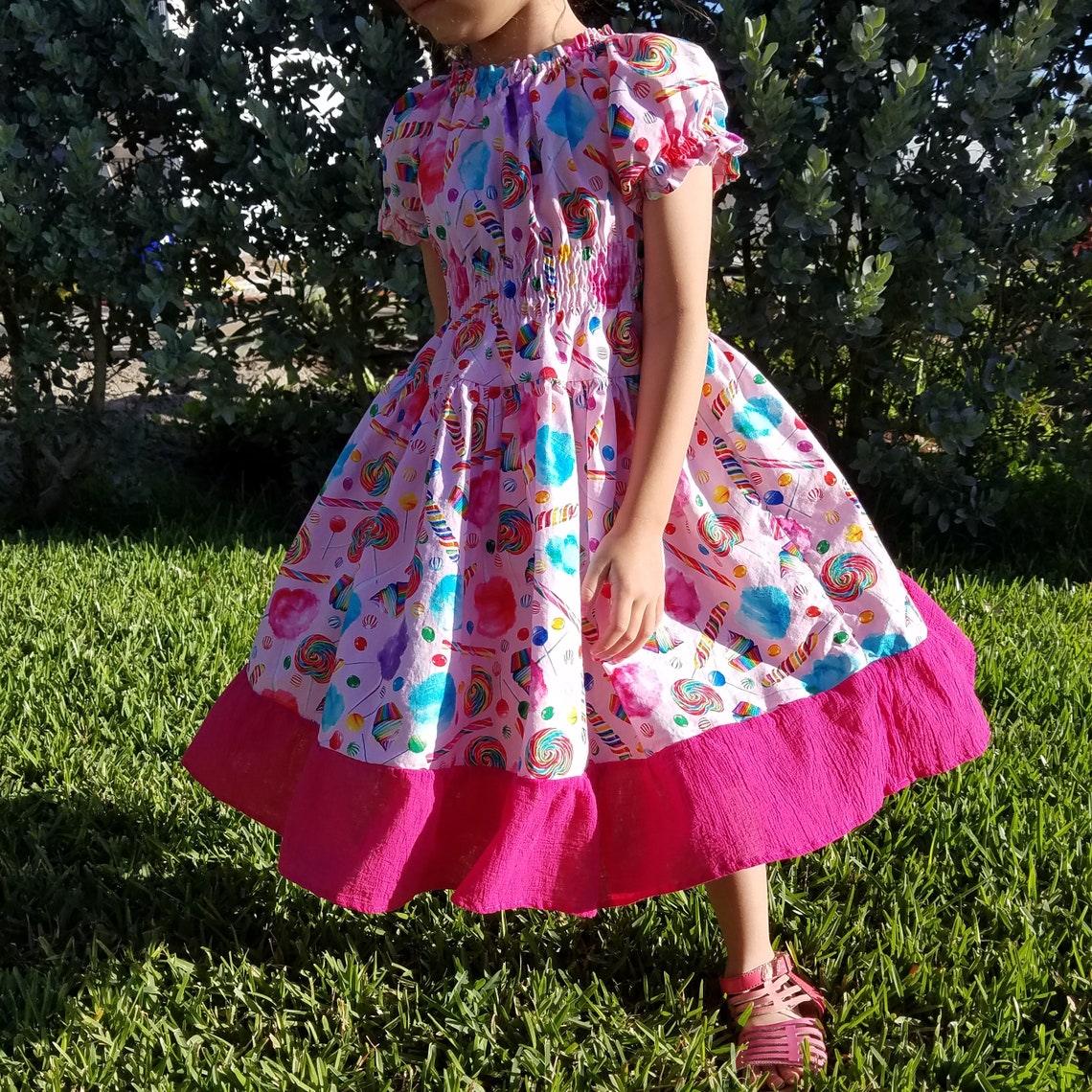 Candyland Birthday twirl dress Lollipop & cotton candy dress | Etsy