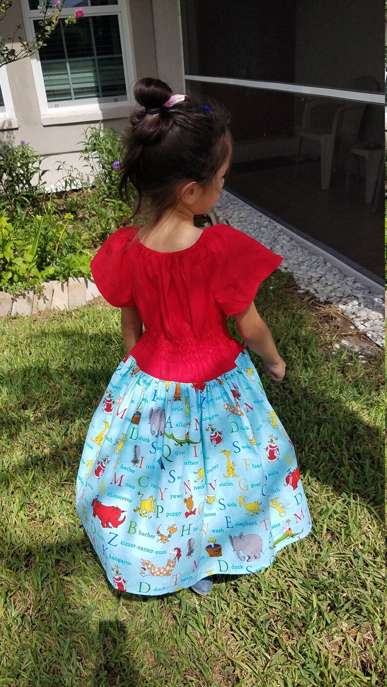 Dr Seuss Abc Twirl Dress Dr Seuss Abc Zizzer Dress Book Etsy