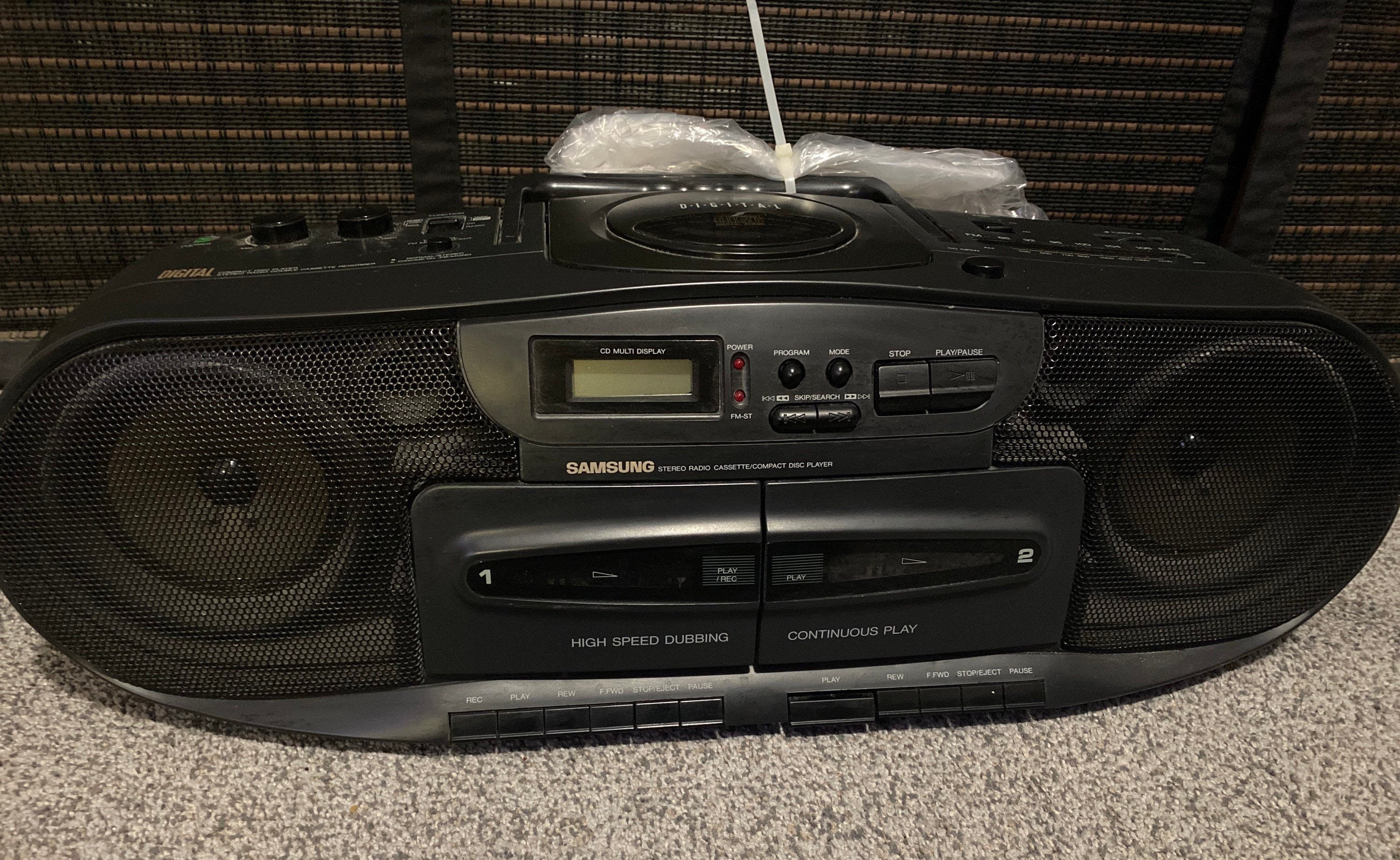 Samsung CD Cassette Radio Player Boombox Etsy