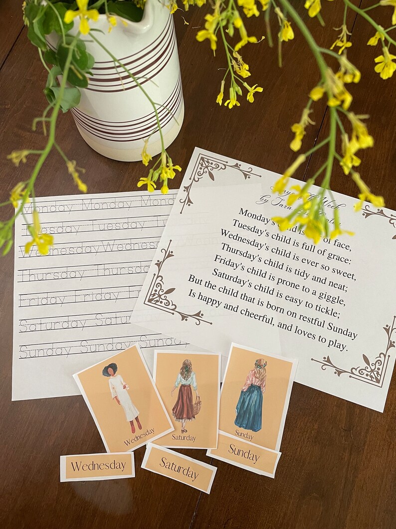 kindergarten-days-of-the-week-poem-activities-preschool-etsy