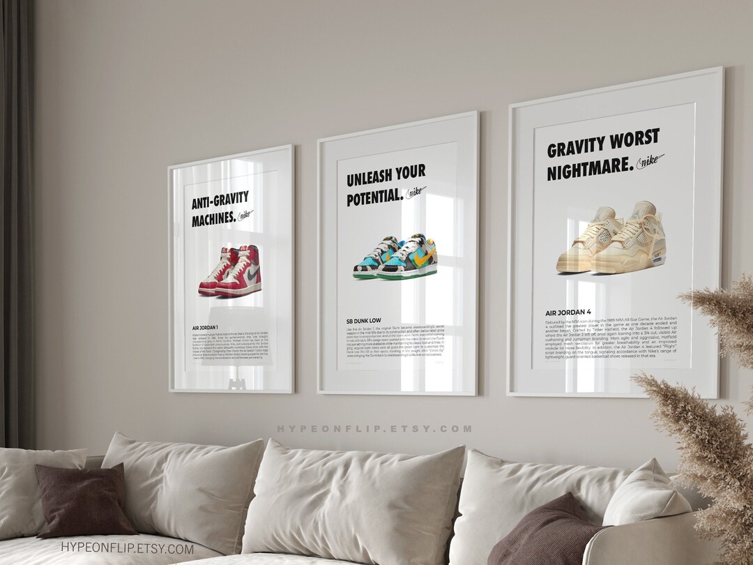 Hypebeast Poster Set of 3 Sneaker Poster Hypebeast Figure - Etsy