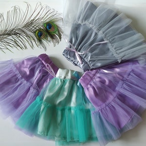 Baby Tutu Skirt Lavander, Mint Birthday Tutu, Grey Tulle Baby Skirt, Birthday Outfit, Toddler Skirt, Tutu skirt for the first birthday zdjęcie 1