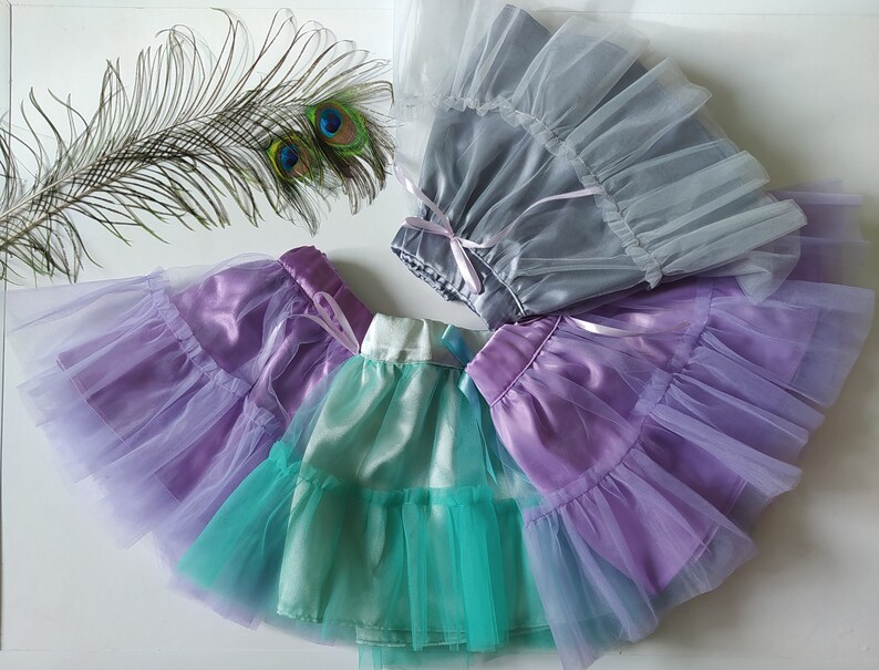 Baby Tutu Skirt Lavander, Mint Birthday Tutu, Grey Tulle Baby Skirt, Birthday Outfit, Toddler Skirt, Tutu skirt for the first birthday zdjęcie 1