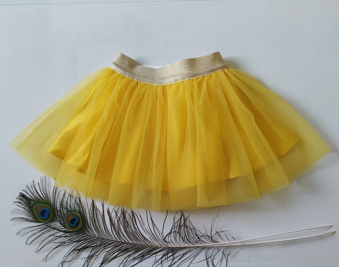 Yellow Tutu Skirt Birthday, Party Tutu, Gift for a Girl, Tulle Skirt