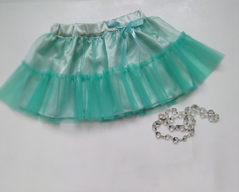 Baby Tutu Skirt Lavander, Mint Birthday Tutu, Grey Tulle Baby Skirt, Birthday Outfit, Toddler Skirt, Tutu skirt for the first birthday zdjęcie 6