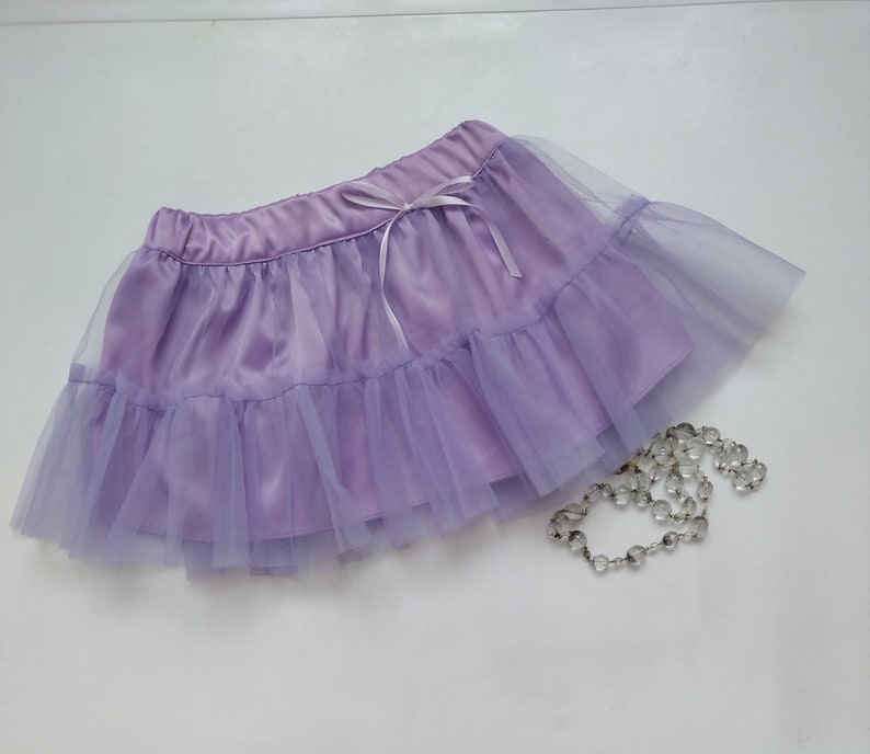 Baby Tutu Skirt Lavander, Mint Birthday Tutu, Grey Tulle Baby Skirt, Birthday Outfit, Toddler Skirt, Tutu skirt for the first birthday zdjęcie 8