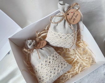 Linen aroma sachet lavender, set of 2, handmade lavender sachet bags, vender flowers, lavender, lavender herb, lavender buds, dried lavender