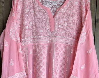 Anarkali Style Georgette Short Kurti / Top / Blouse  /Matching liner included /Free Shipping in US