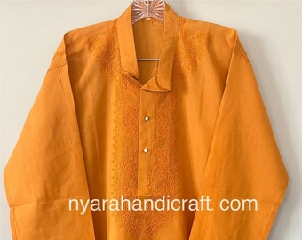 Men's Kurta Chikankari/Free Shipping in US