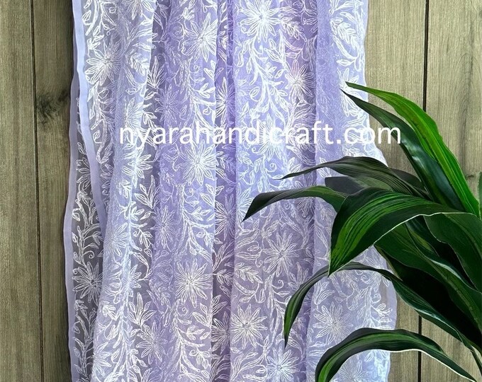 Lucknow Chikankari Dupatta /Free Shipping in US