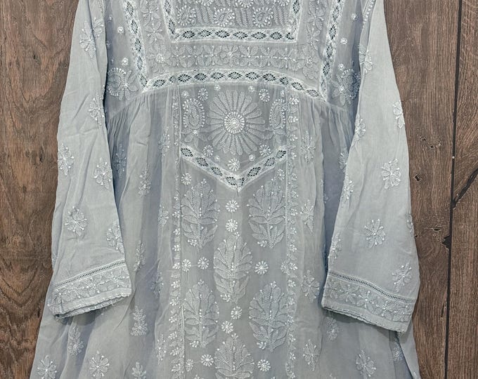 Chikankari Georgette Short Kurti / Top / Blouse  /Matching liner included /Free Shipping in US