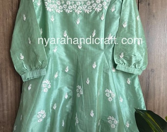 Lucknow Chikankari Short kurti / FREE SHIPPING in US