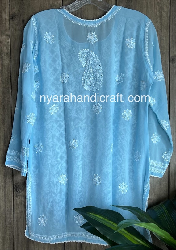 Women's Powder Blue Embellished Kurta Set (3pcs set) - Label Shaurya  Sanadhya | Stylish dress book, Stylish dresses, Model dress