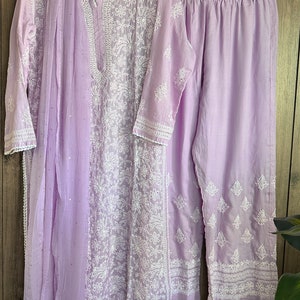 Zaaviay Lavender Breeze Chikankari Suits Pret 3 Piece Festive Collection main image 0