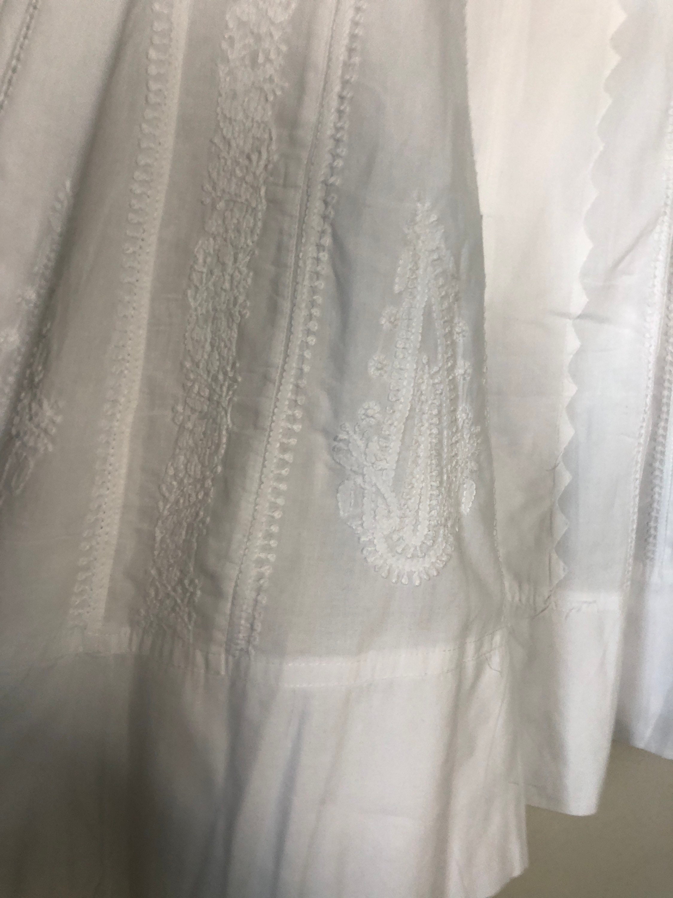 Chikankari A Line Kurti on Pure Cotton /free Shipping in US | Etsy