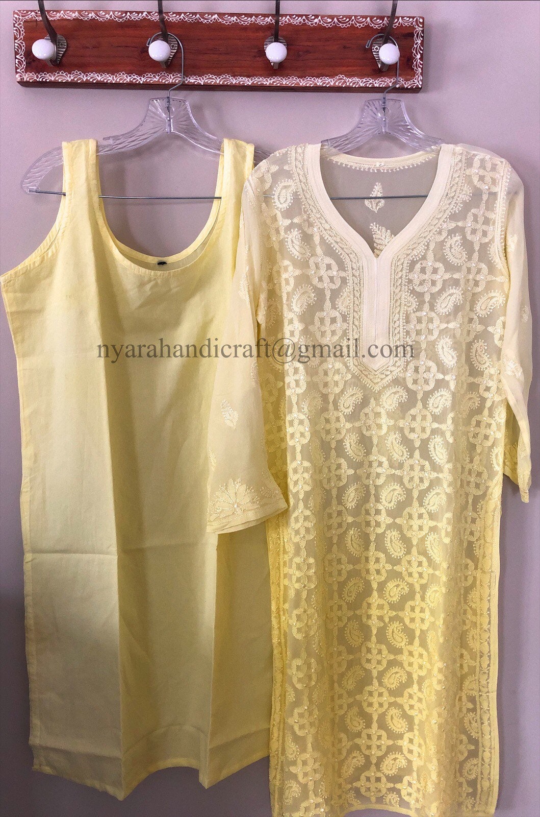 Women's Lakhnavi Handcrafted Pure Chiffon Chikankari Kurti - NC0902 –  Nazranachikan