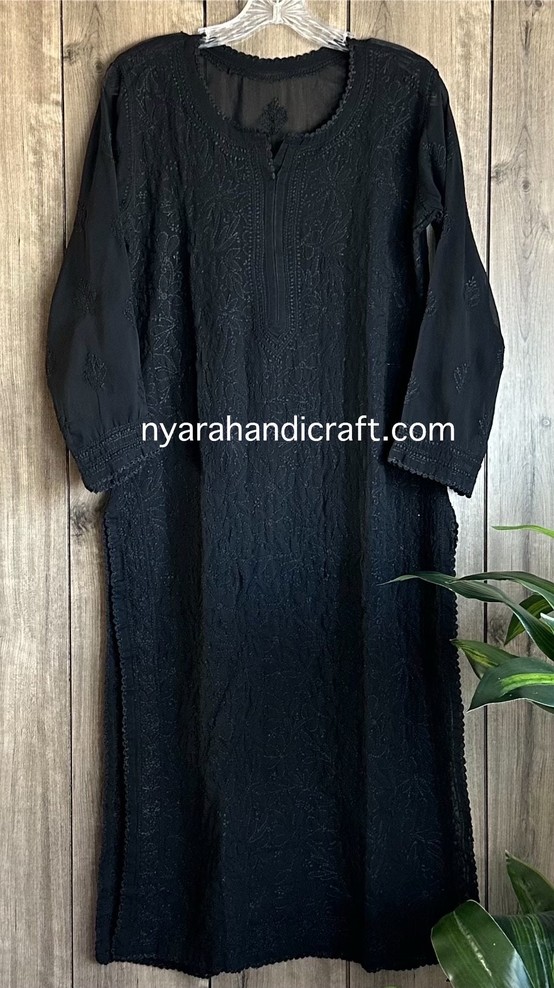 black chicken dress design Black Chicken Frock-041
