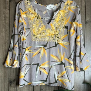 Chikankari Soft Printed Kurti / Blouse / Hand Embroidered / Free Shipping in US