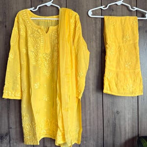 Mädchen Soft Modal Baumwolle Gelb Kurta Sharara Set / Kostenloser Versand in US