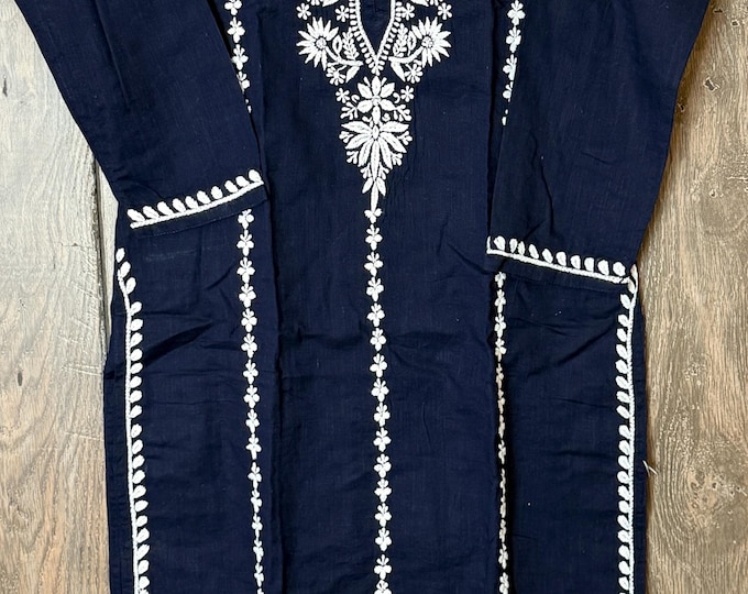 Lucknow Chikankari Kurta / Pure Cotton /Free Shipping in US