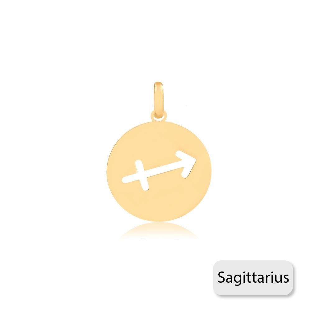 Zodiac Necklace, 14k Solid Gold Pendant, Astrology Jewelry, Star Sign Pendant, Horoscope Charm, Birthday Gift