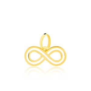 18k Solid Yellow Gold Infinity Symbol Pendant for Necklace for Girls, Teens and Women