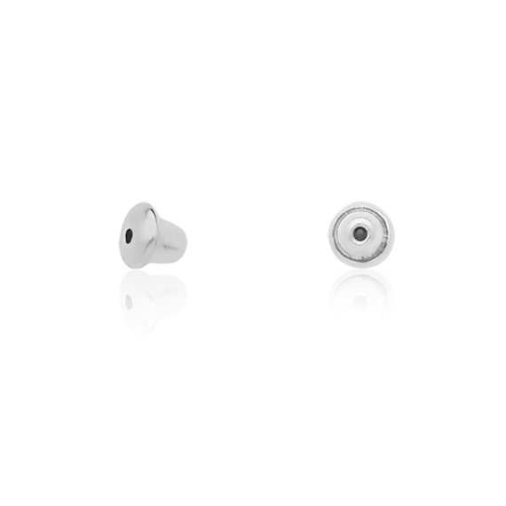 14K White Gold Earring Back Replacement Secure and Comfortable with Ear Locking Tension Grip Tight Nut