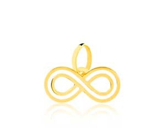 14k Solid Yellow Gold Infinity Symbol Pendant for Necklace for Girls, Teens and Women