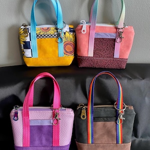Mini tote, tiny tote, itty bitty bag, little bag, zip pouch, mini bag, small zip pouch, tt2