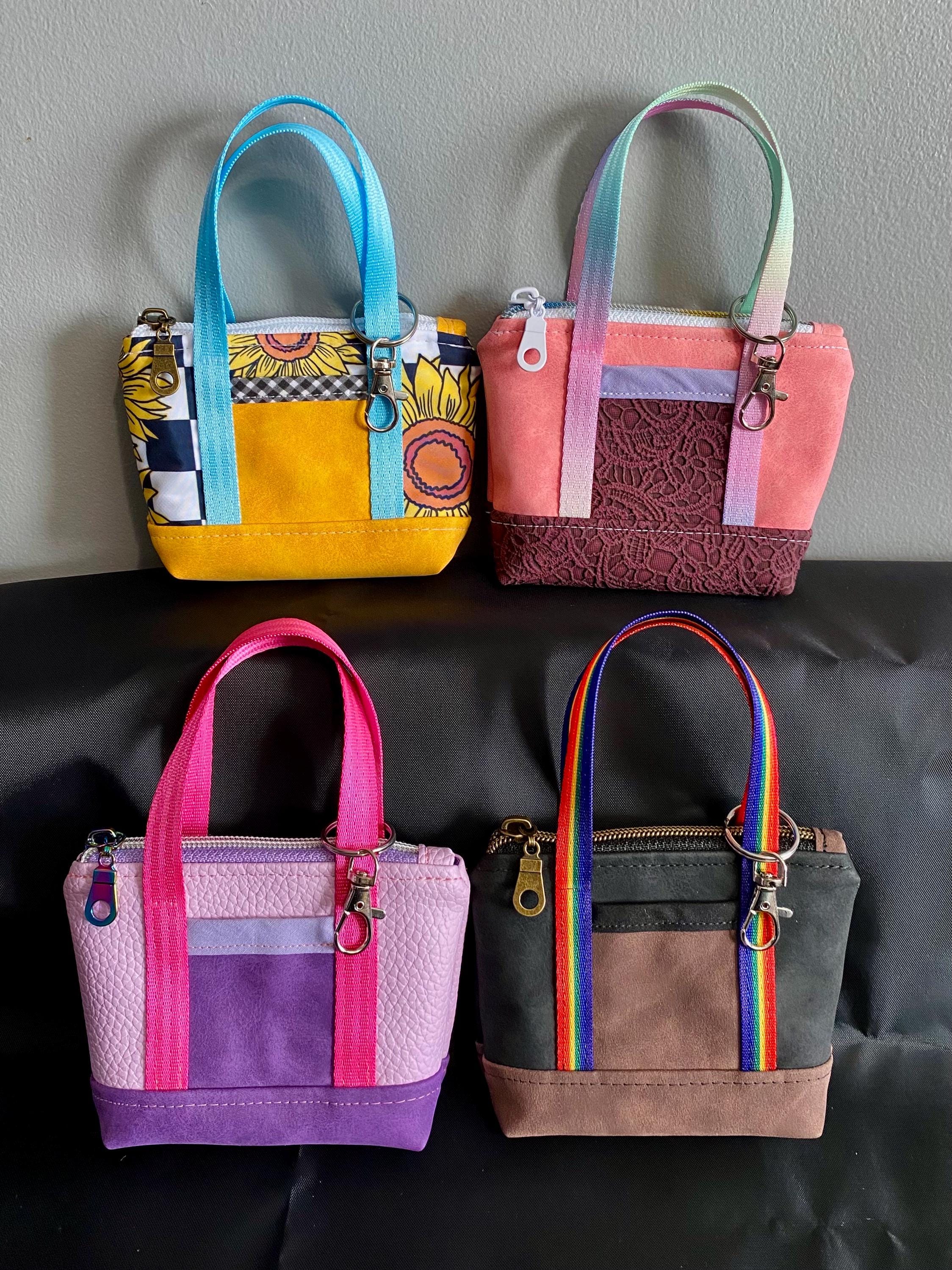 Mini Tote, Tiny Tote, Itty Bitty Bag, Little Bag, Zip Pouch, Mini