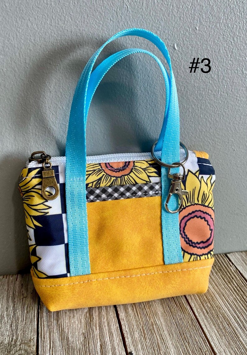 Mini Tote, Tiny Tote, Itty Bitty Bag, Little Bag, Zip Pouch, Mini Bag ...