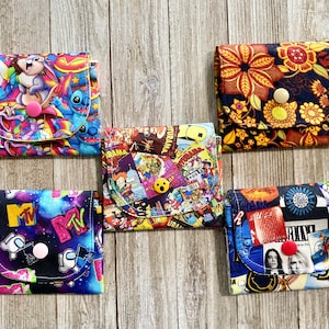 Cartera de tres bolsillos, Cartera de tres bolsillos para mujer, Cartera de cambio, Cartera de tarjeta, Cartera pequeña, Cartera de bolsillo, 3pw09