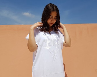 White dress, kaftan for women, white djellaba