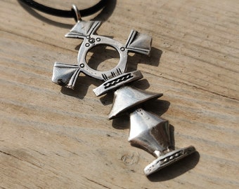 Tuareg jewelry in silver, kabyle necklace, bohemian berber jewelry