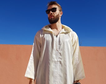 Moroccan djellaba for men, white djellaba, moroccan clothing