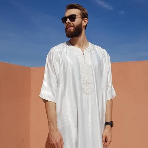 Beautiful moroccan white kaftan for men
