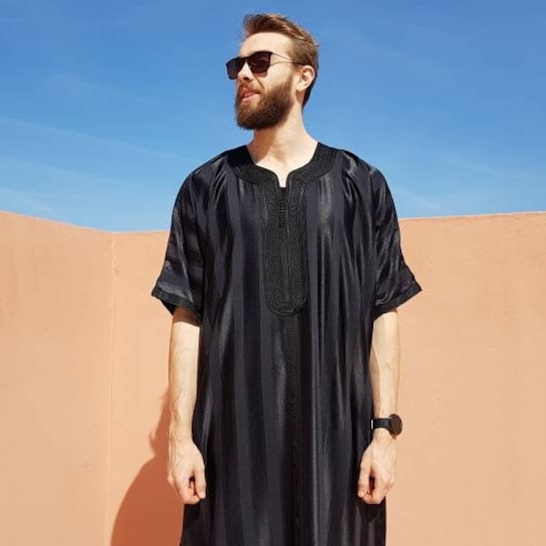 Beautiful moroccan Black kaftan for men