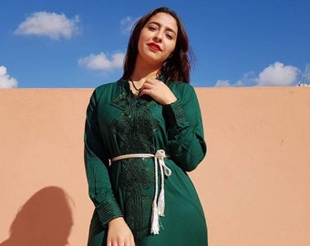 Beautiful moroccan green kaftan for women