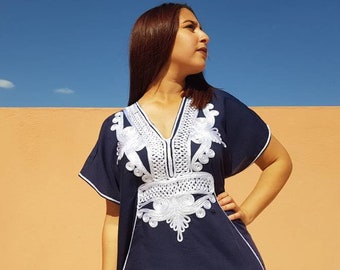 Beautiful blue summer kaftan