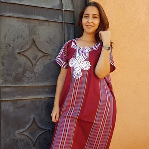 Robe marocaine automne hiver, caftan pour femme, cadeau pour maman image 5