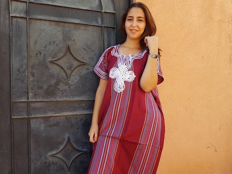 Robe marocaine automne hiver, caftan pour femme, cadeau pour maman image 5