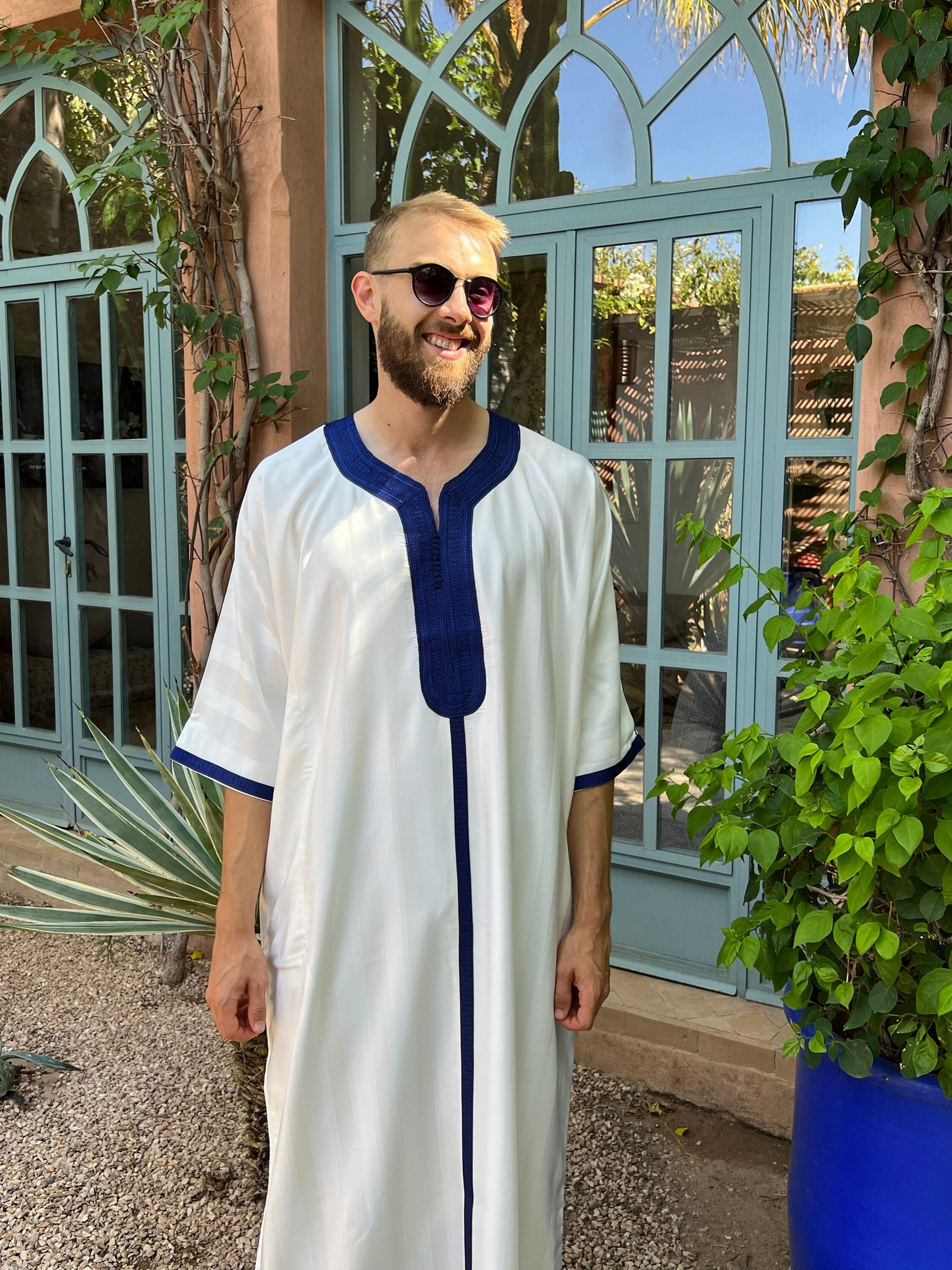 Beautiful moroccan white kaftan for men, gift for men