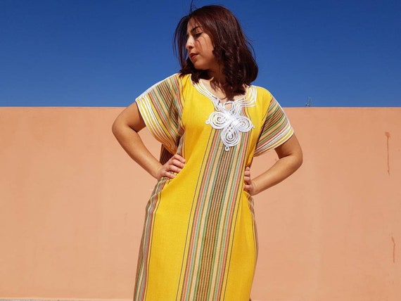 Onvoorziene omstandigheden Terminologie Kleren Marokkaanse lange jurk Arabische kaftan voor dames - Etsy België
