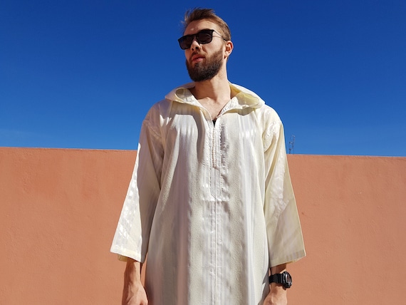 Moroccan Djellaba for Men White Djellaba Moroccan Clothing - Etsy