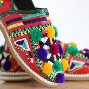 Berber slipper, Moroccan slipper, Moroccan shoe, leather slipper, women's shoe