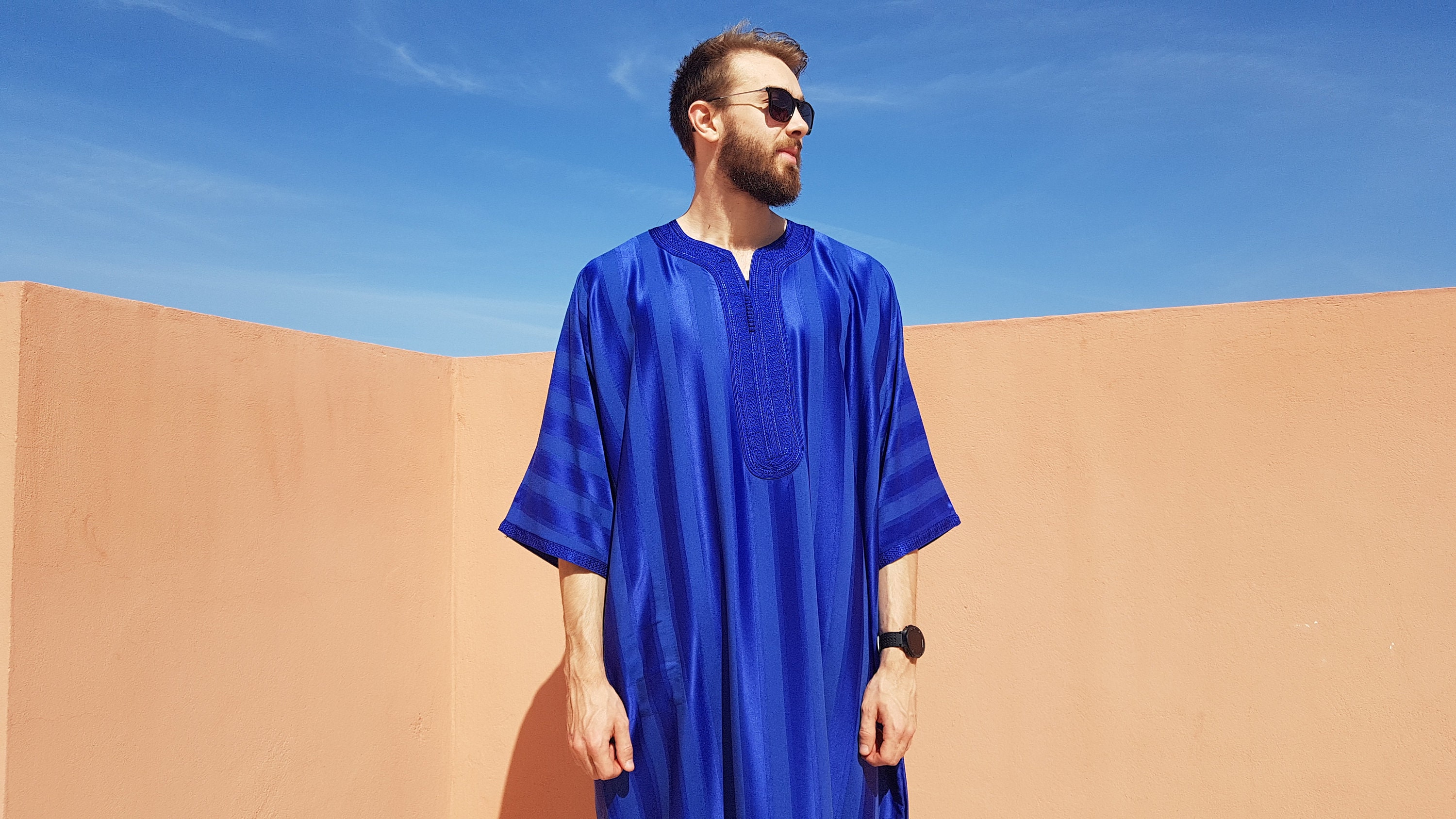 Emulatie Productiviteit Ster Mooie blauwe kaftan voor mannen - Etsy België