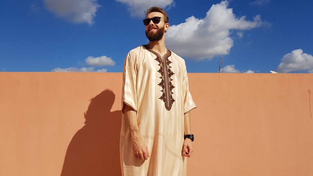 Nude moroccan djellaba for men oriental 