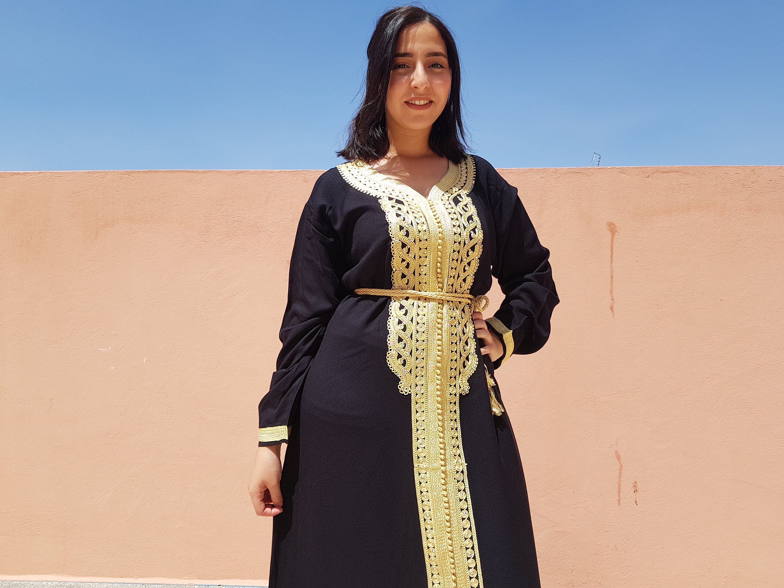 Beautiful moroccan black kaftan for women