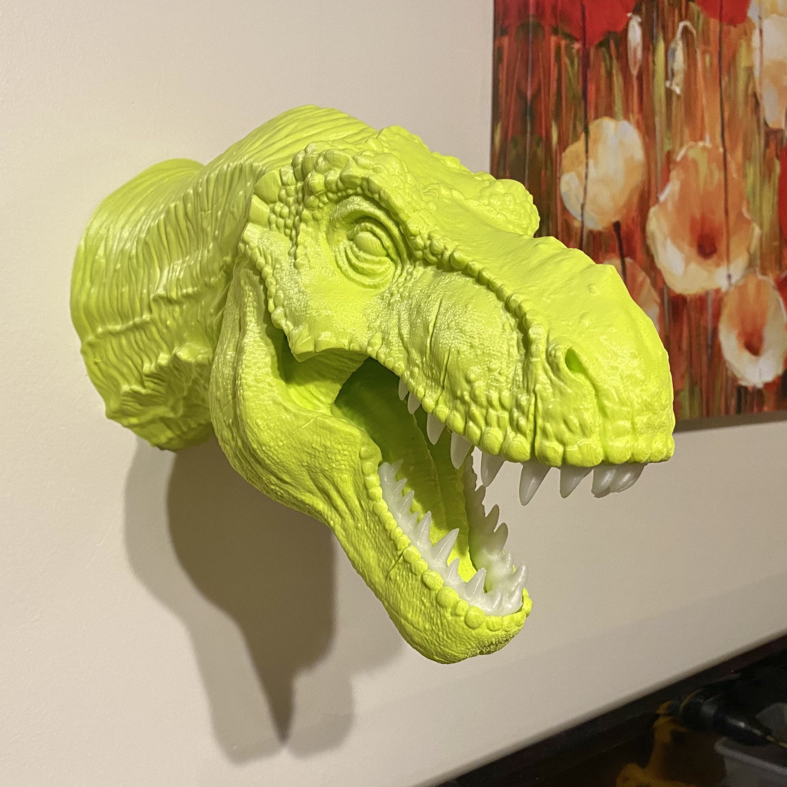 TRex Faux Taxidermy Wall Mounted Dinosaur Head 3D Printed Etsy