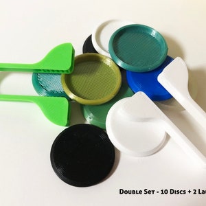 Mini Disc Golf Launcher & Tiny Disc Set. Color Mix. 3D Printed Toy. Goal/Basket Sold Separately image 2